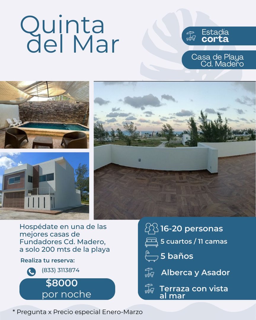 Anuncio de Quinta Del Mar: Hospedaje en casa de playa