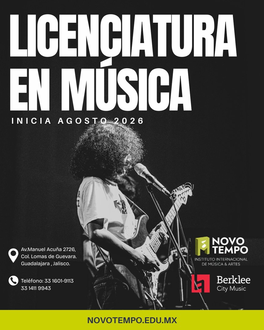 Anuncio de Novo Tempo Instituto Internacional de Música & Artes: Licenciatura en Música