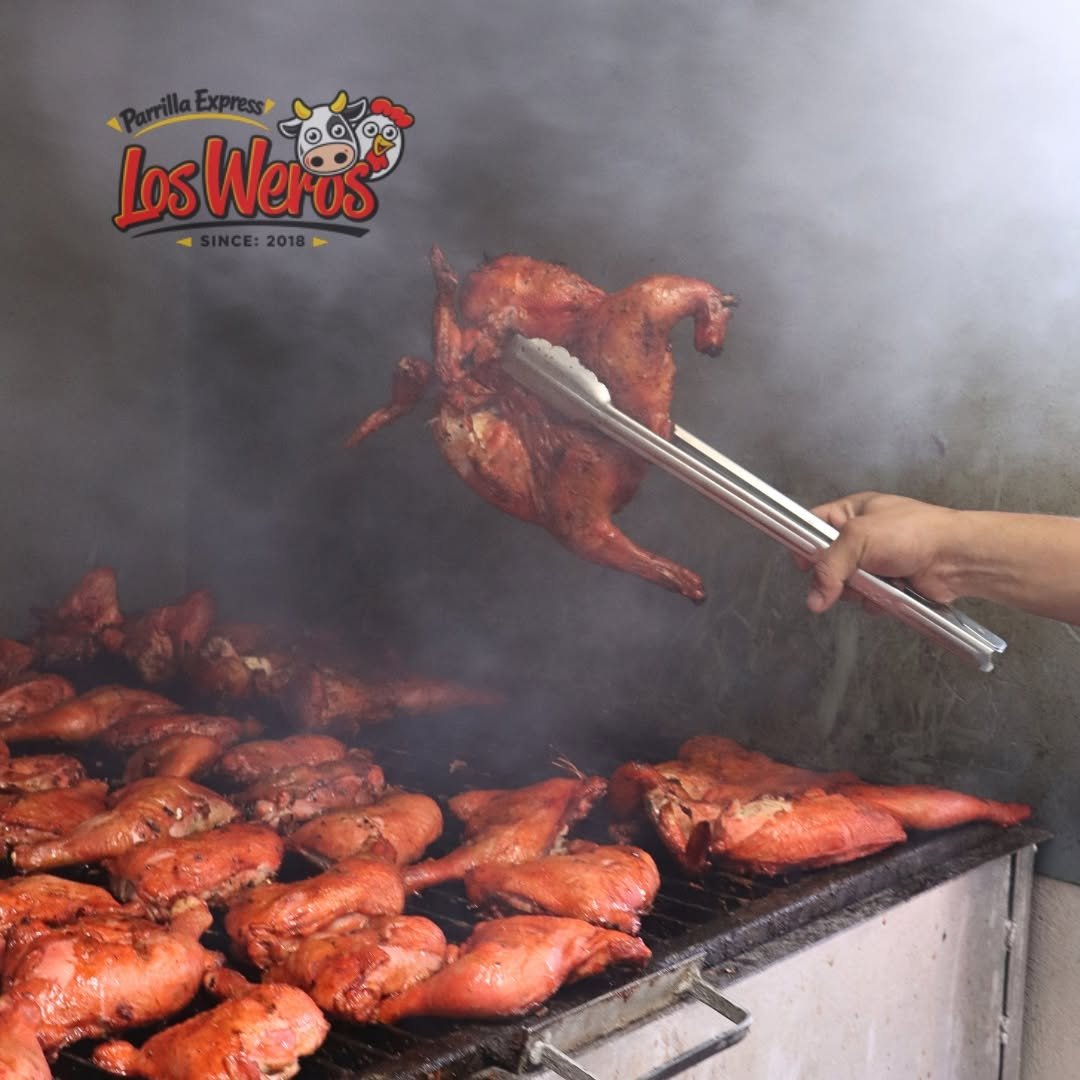 Anuncio de Asadero los weros: asado de pollo y carne