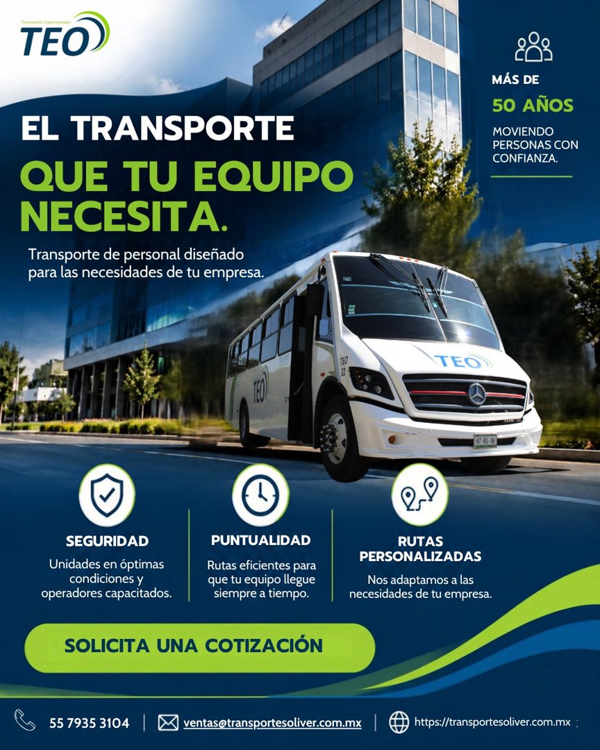 Anuncio de Transportes Especializados Oliver: Transporte de personal para empresas
