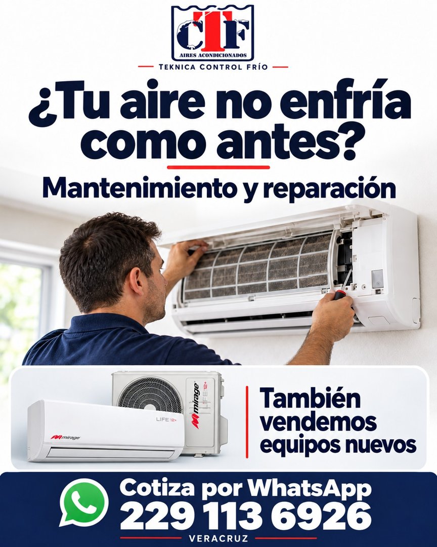 Anuncio de Teknica Control Frio: Mantenimiento y reparación de aires acondicionados