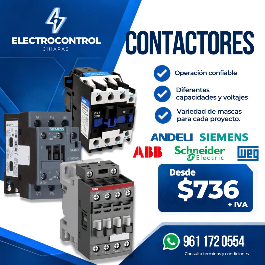 Anuncio de Electrocontrol Chiapas: Contactores