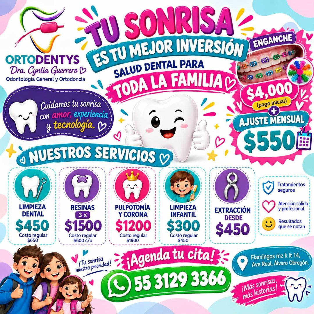 Anuncio de Consultorio Dental Ortodentys: Odontología general y ortodoncia