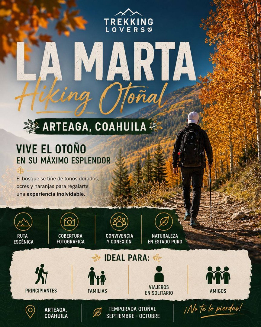 Anuncio de insta.trekkinglovers: Senderismo guiado al Cerro de La Marta