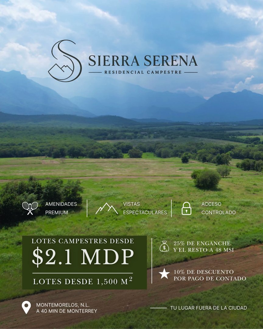 Anuncio de Sierra Serena: lotes campestres