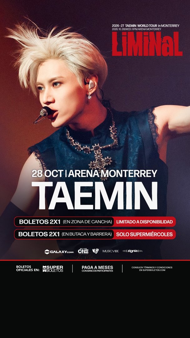Anuncio de MusicVibe: Concierto de Taemin
