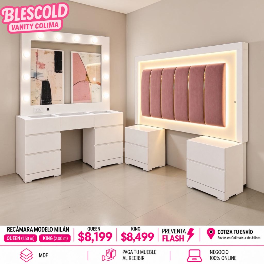 Anuncio de Blescold Vanity Colima: Recámara modelo Milán