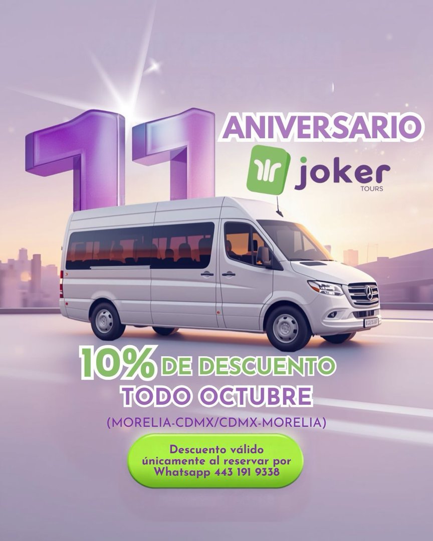 Anuncio de Joker Tours: transporte terrestre