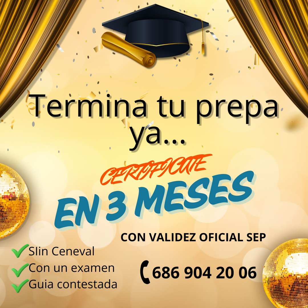 Anuncio de Sistema de Certificación Educativa Mexicali: certificación de preparatoria