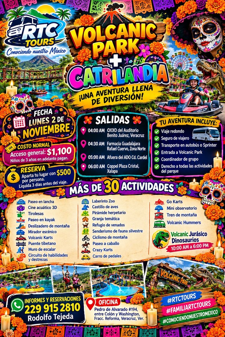 Anuncio de Rtc Tours: Tour a Volcanic Park + Catrilandia