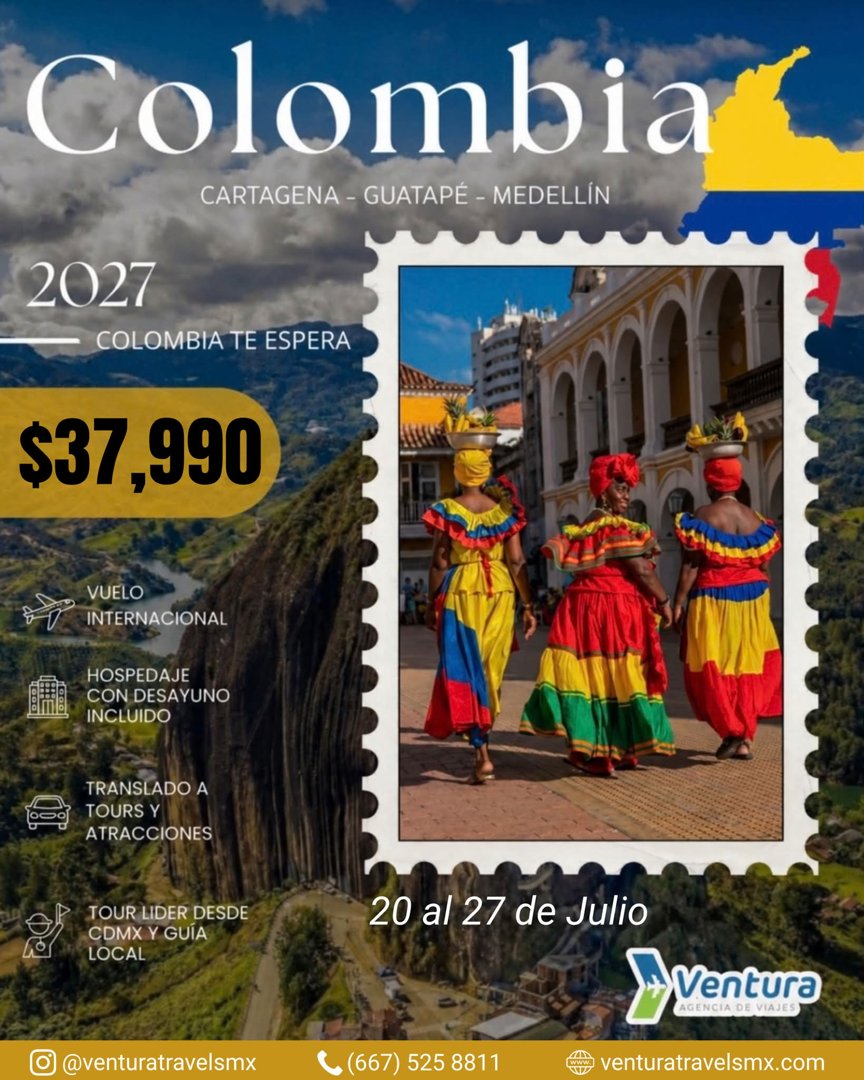 Anuncio de Ventura Travels Agencia De Viajes: Viaje a Colombia