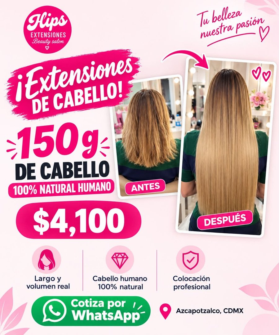 Anuncio de Extensiones hips: Extensiones de cabello