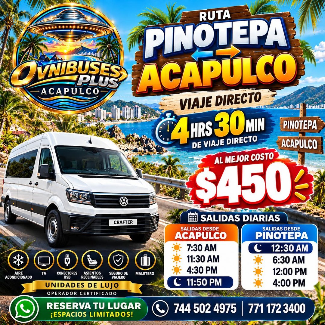 Anuncio de Ovnibuse plus: Transporte terrestre en van