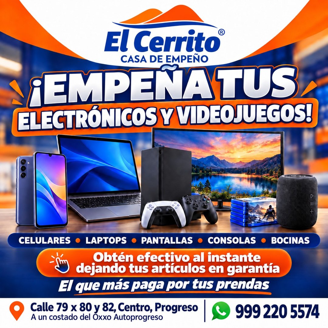 Anuncio de Casa de Empeño El Cerrito: empeño de electrónicos y videojuegos