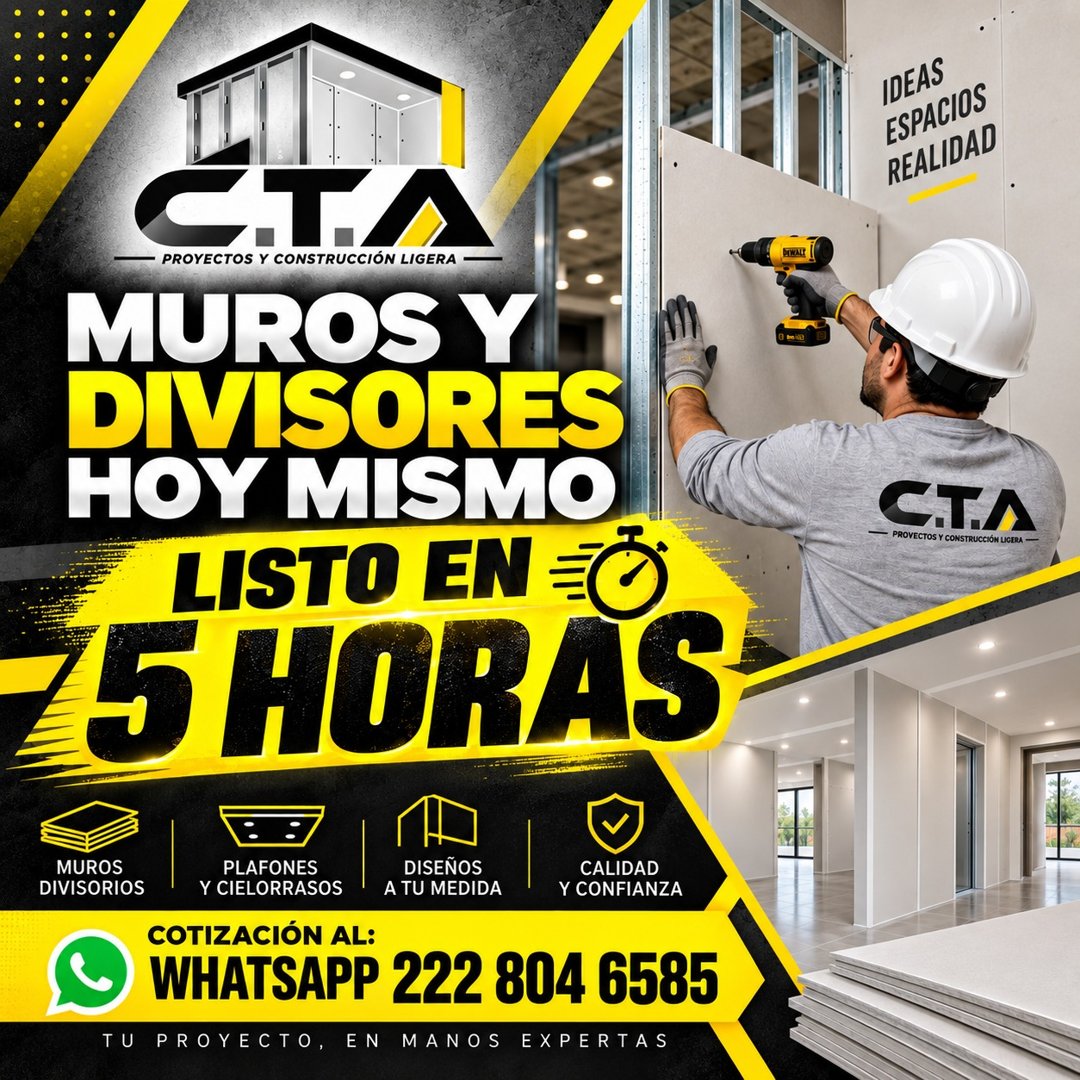Anuncio de CTA Proyectos y Construcción Ligera.: Muros y divisores