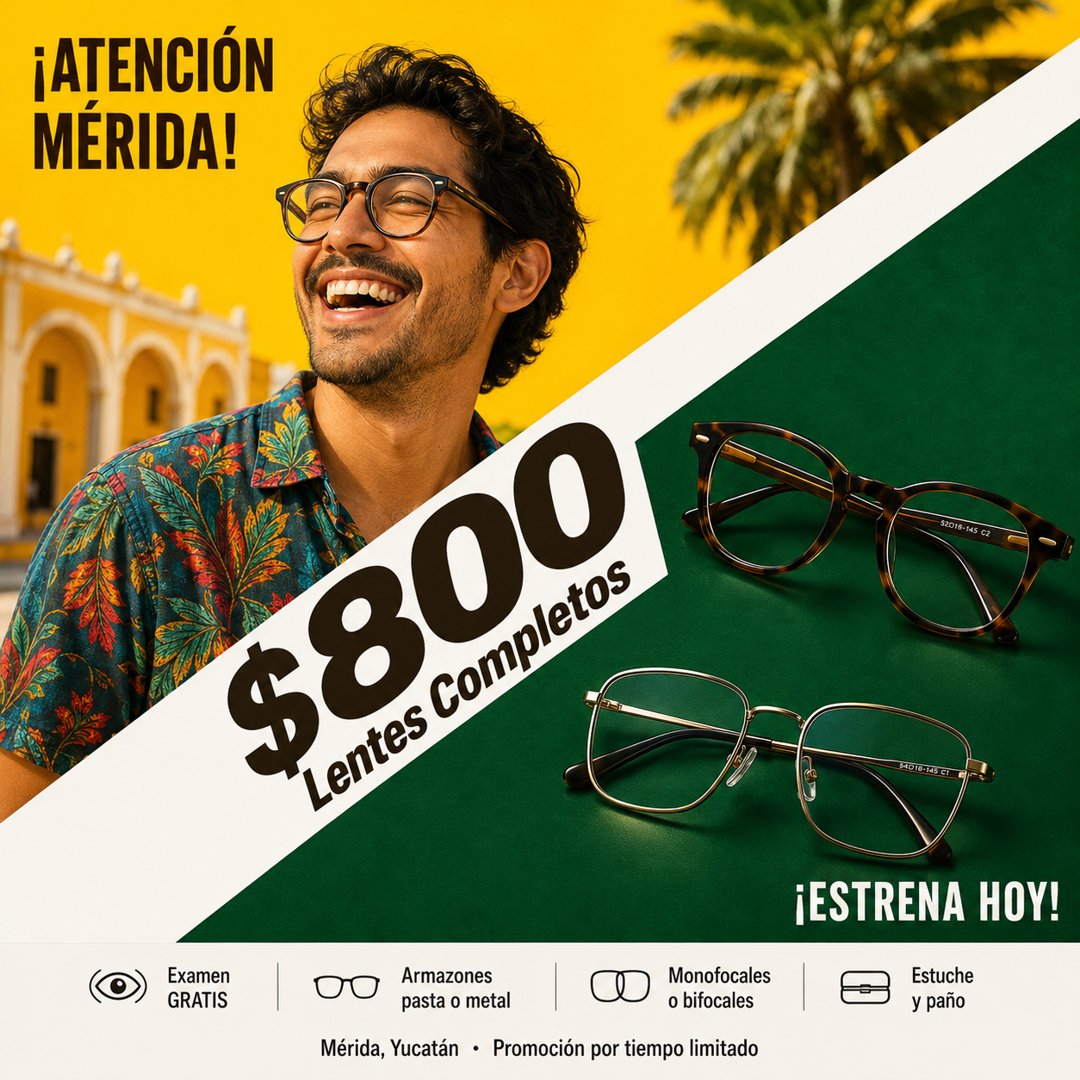 Anuncio de Opticas Estrela: Lentes completos