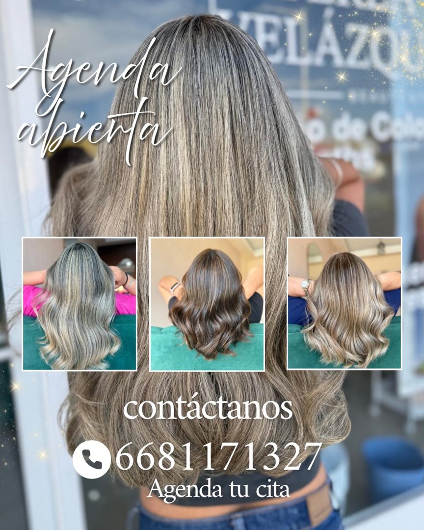 Anuncio de Perla Velázquez salón: corte y coloración de cabello y uñas