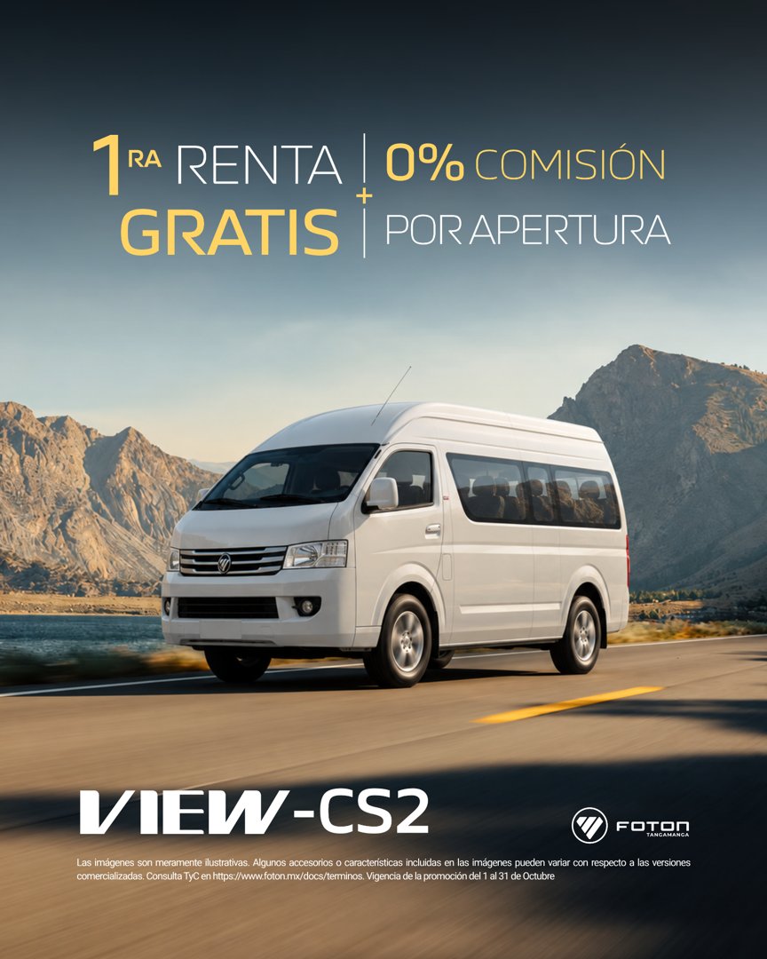 Anuncio de Foton San Luis Potosí: renta de van