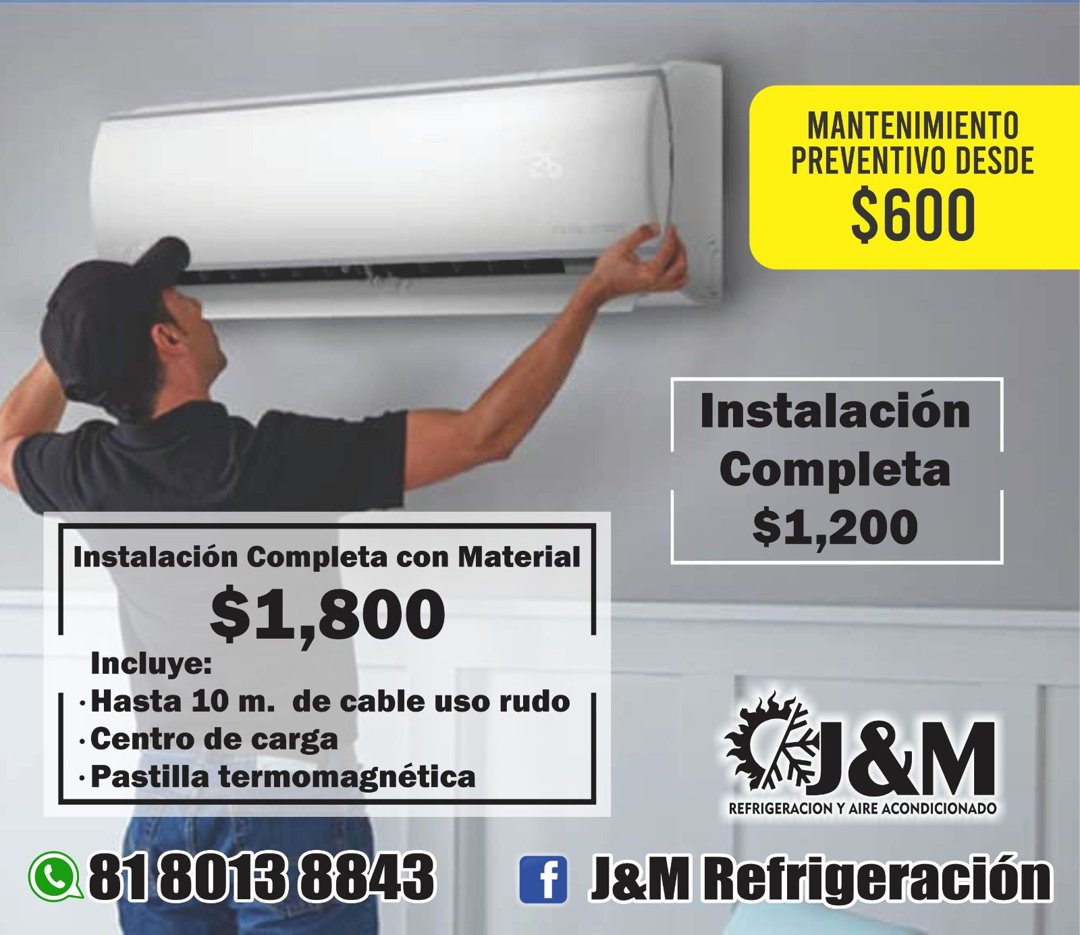 Anuncio de J&M Refrigeración