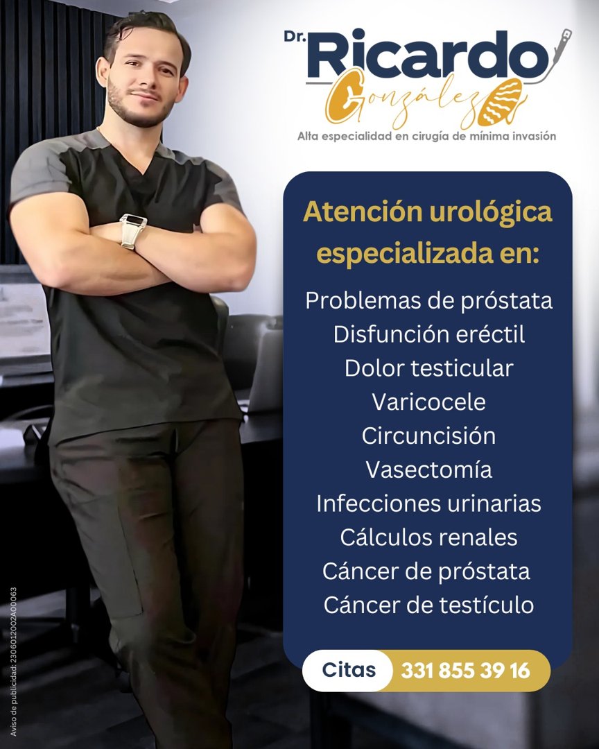 Anuncio de Dr. Ricardo González - Urólogo: Atención urológica especializada