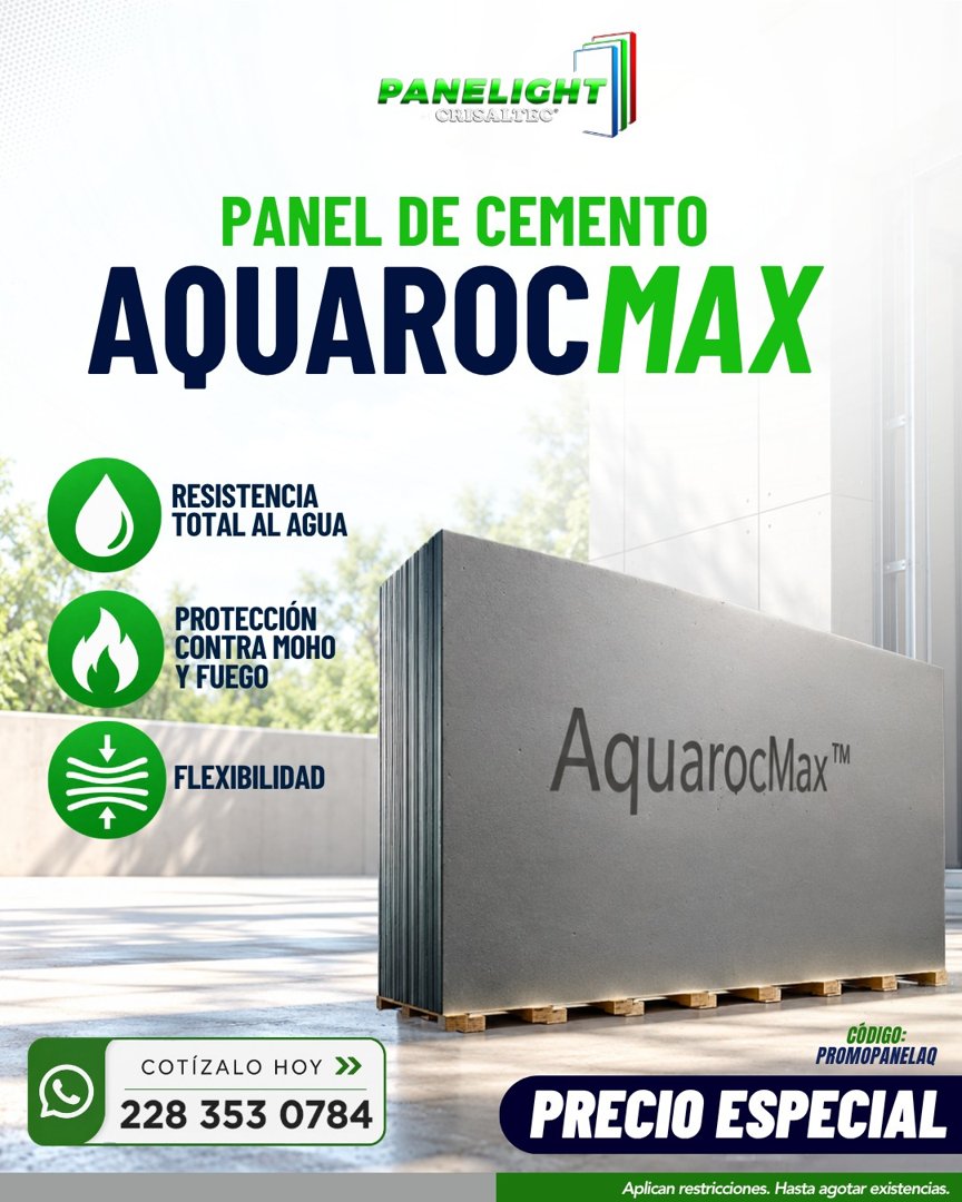 Anuncio de PaneLight: panel de cemento