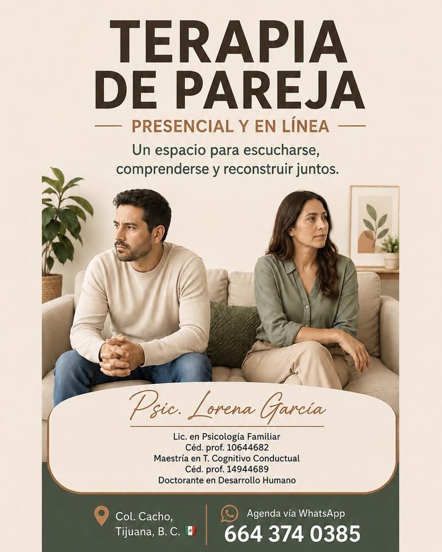 Anuncio de Psic. Lorena García: Terapia de pareja