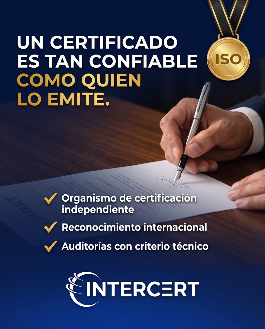 Anuncio de Intercert CDMX: certificación ISO
