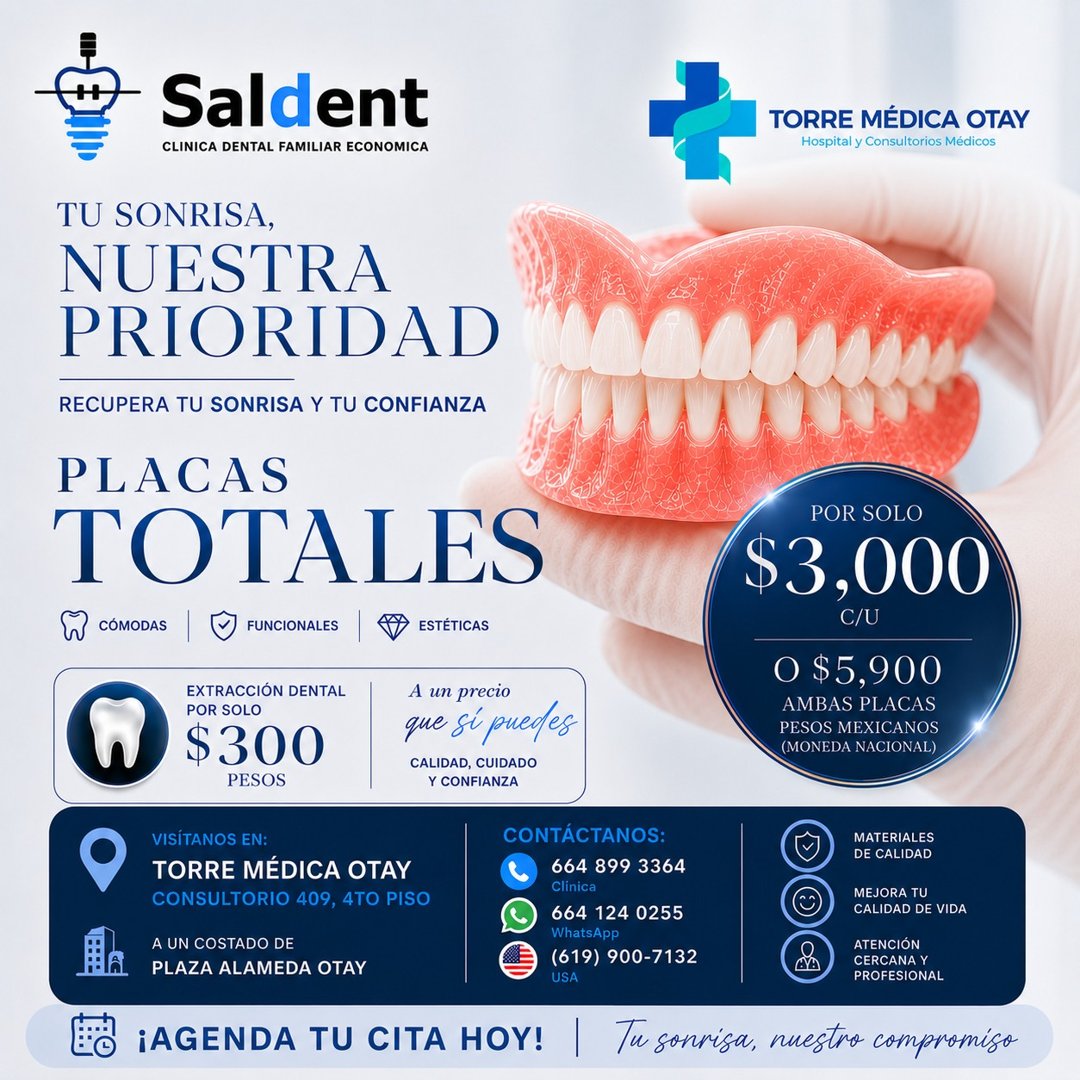 Anuncio de Saldent Clinica Familiar Economica: Placas dentales