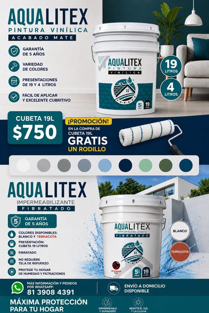 Anuncio de Impercaucho Monterrey: pintura vinílica y pintura impermeabilizante