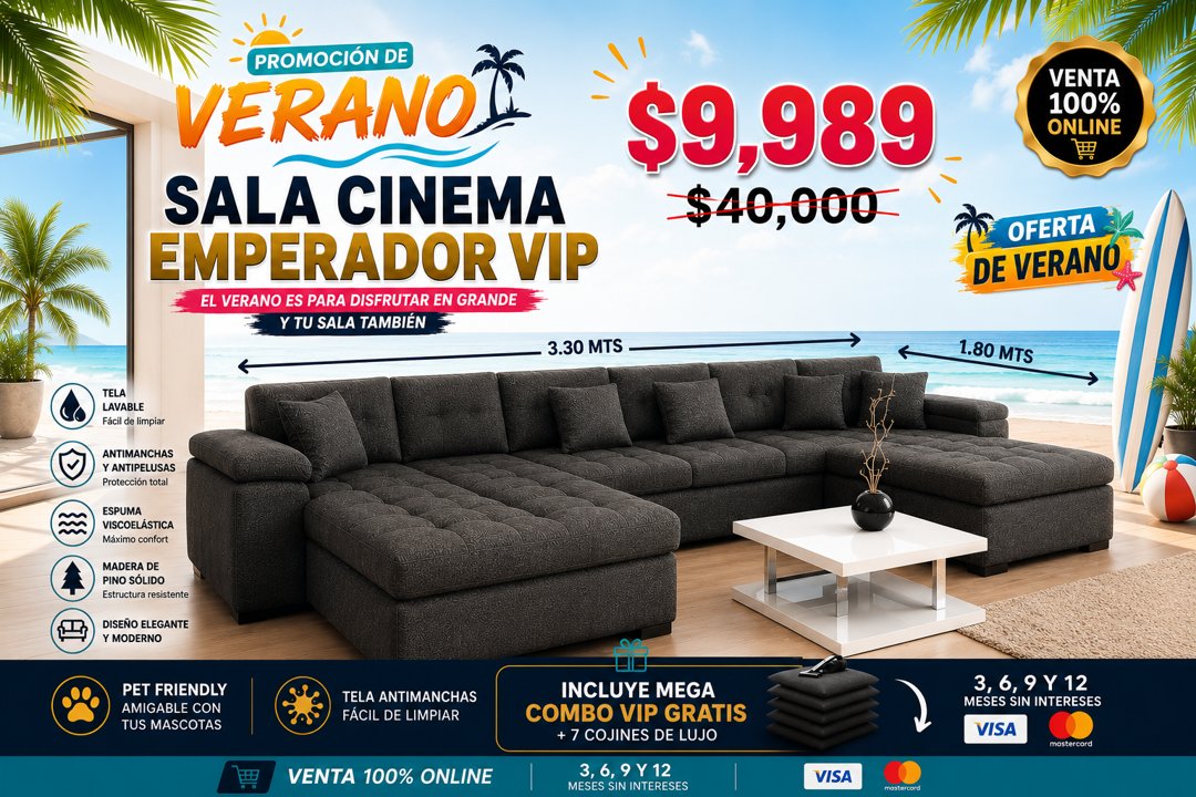 Anuncio de Promuebles VIP: Sala cinema Emperador VIP