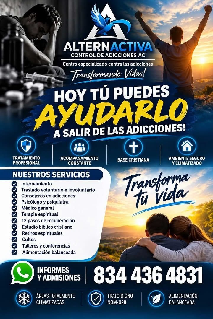 Anuncio de Alternactiva Control De Adicciones Ac.: Centro especializado contra las adicciones