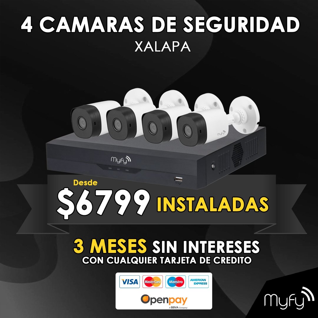 Anuncio de Myfy: paquete de 4 cámaras de seguridad Full HD