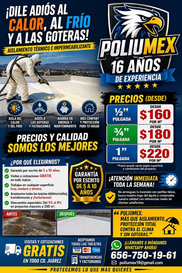 Anuncio de Poliumex: aislamiento térmico e impermeabilizante