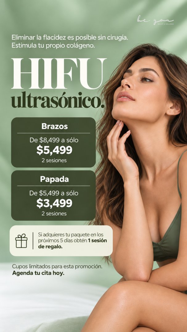 Anuncio de Be You: HIFU ultrasónico