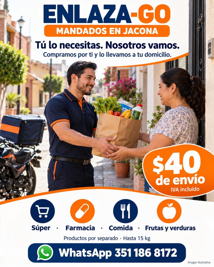 Anuncio de Enlaza-Go: Entrega de compras a domicilio