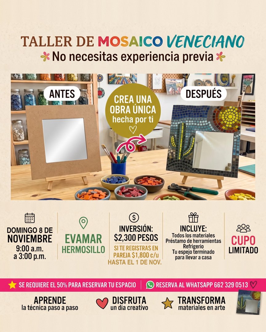 Anuncio de Muluk - Arte en Mosaico: Taller de mosaico veneciano