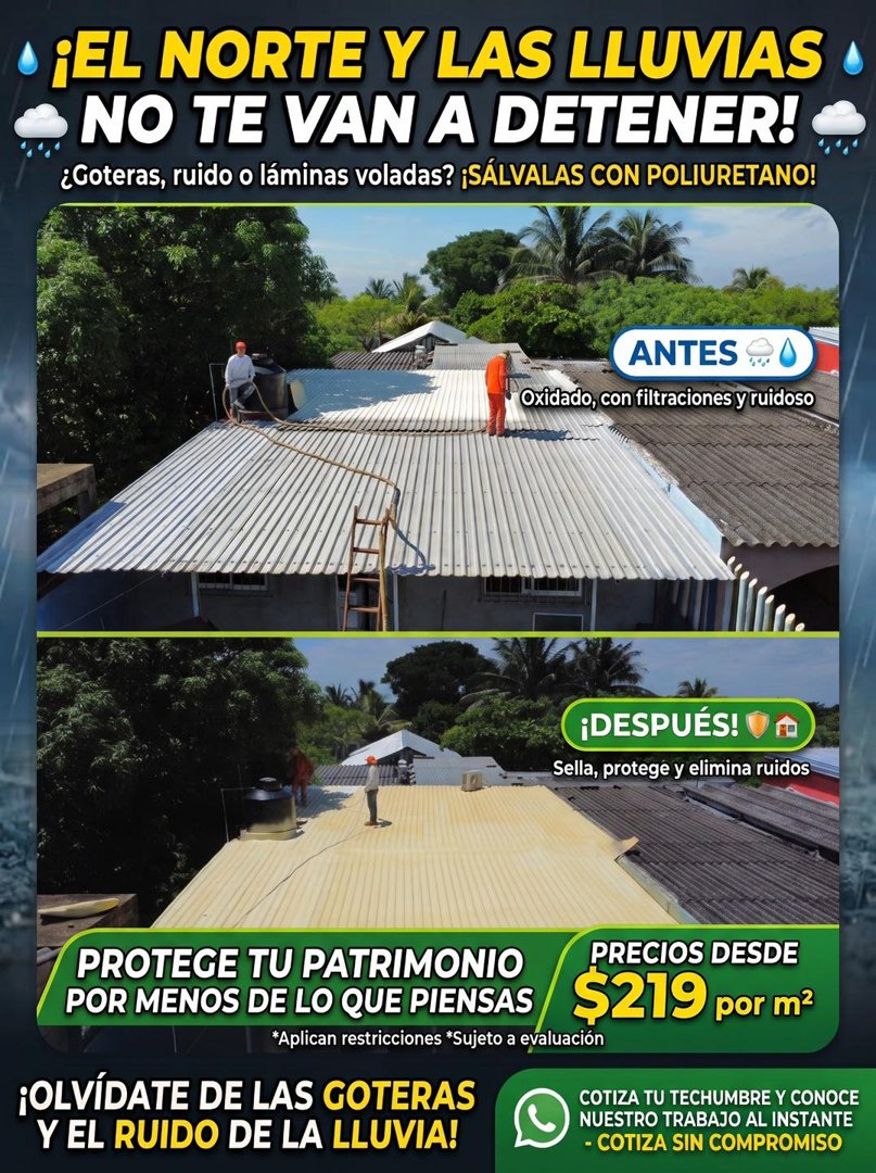 Anuncio de Poliuretano Coatza Impermeabilizante: Impermeabilización con poliuretano