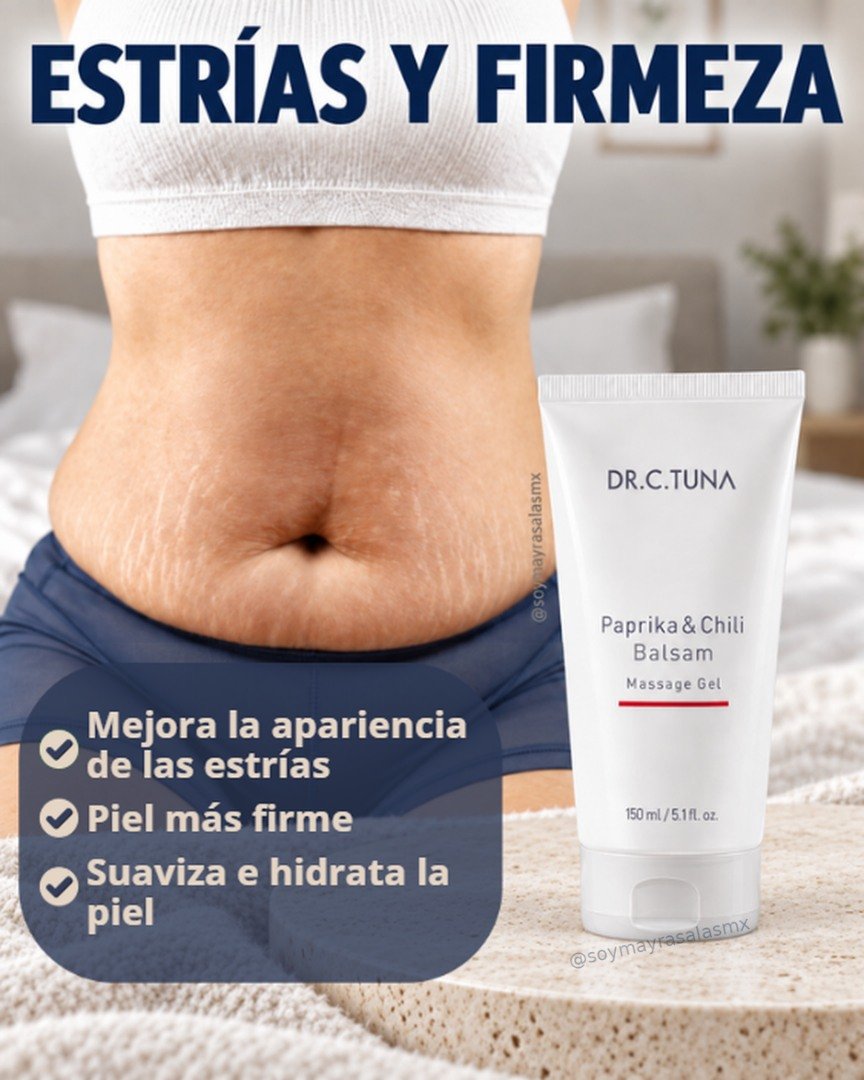 Anuncio de Mayra Salas: Gel de masaje para estrías y firmeza
