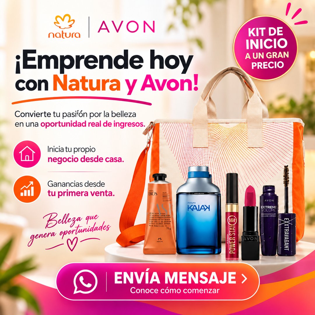 Anuncio de Éxito que inspira Natura y Avon: Kit de inicio de cosméticos