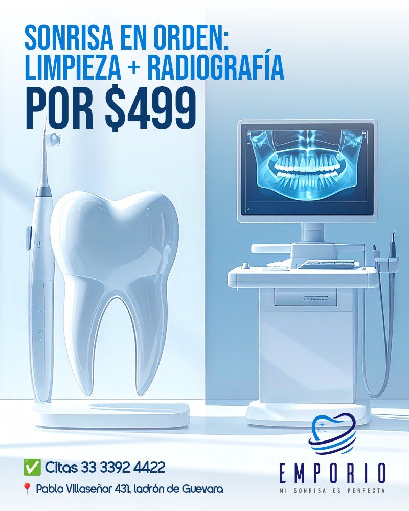 Anuncio de Emporio dental: Limpieza + radiografía