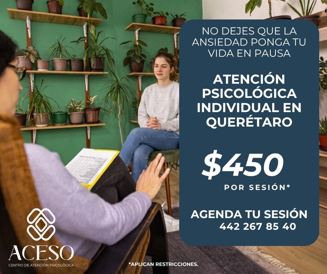 Anuncio de Aceso Centro de Atención Psicológica: Atención psicológica individual