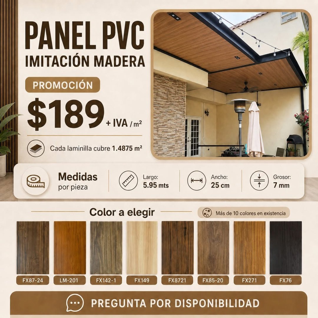 Anuncio de Panelmot SUR: Panel PVC imitación madera
