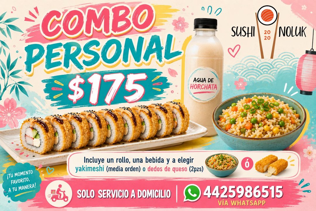 Anuncio de SUSHI NOLUK: Combo de sushi