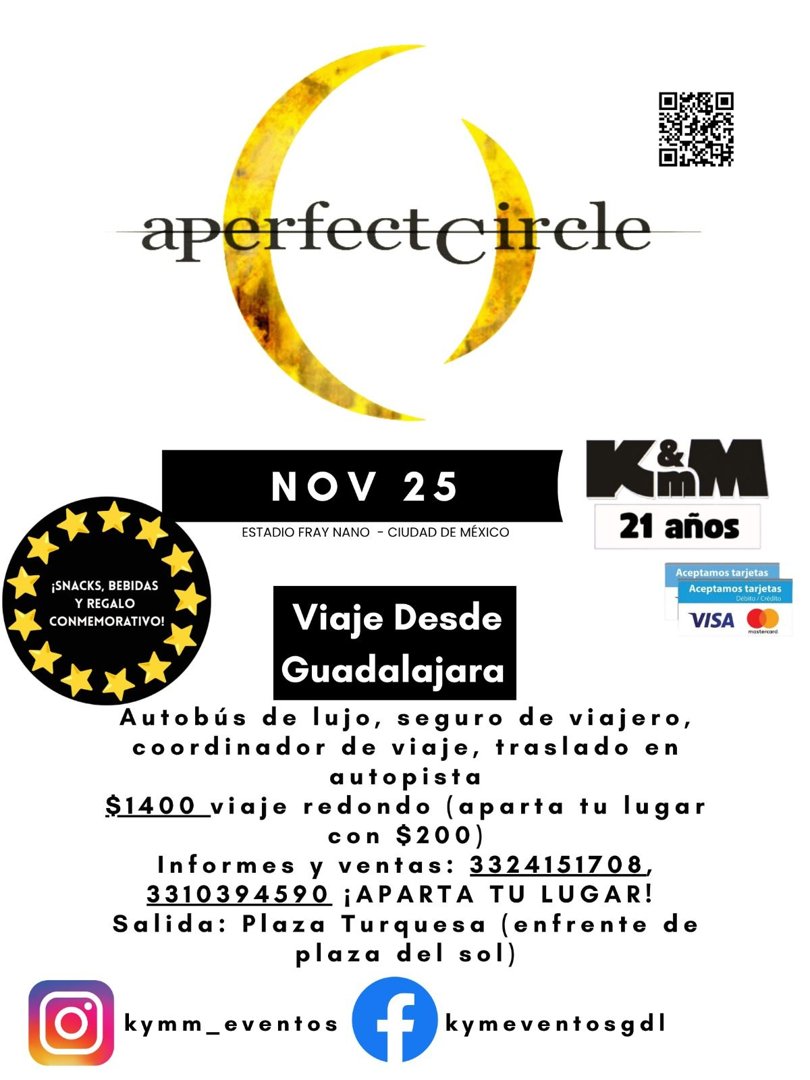 Anuncio de Viaje a Conciertos Desde Guadalajara - Kym Eventos: Viaje a concierto desde Guadalajara