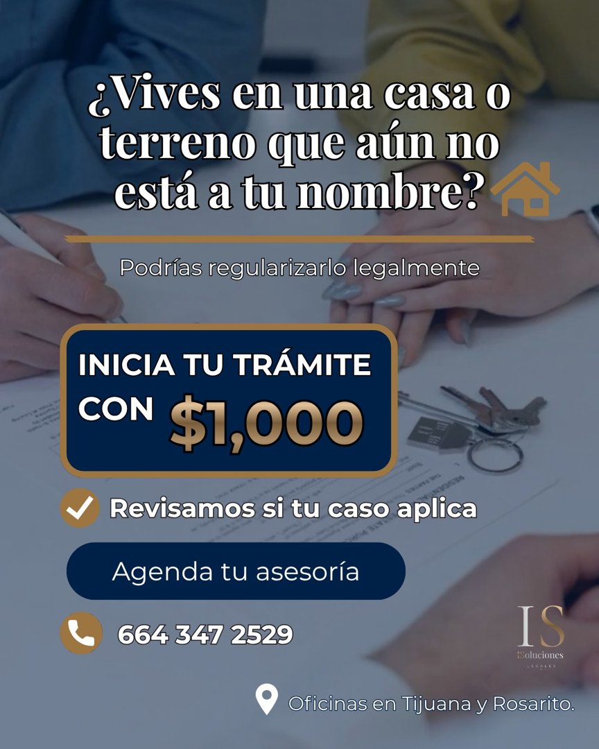 Anuncio de ISoluciones Legales: regularización legal de propiedad