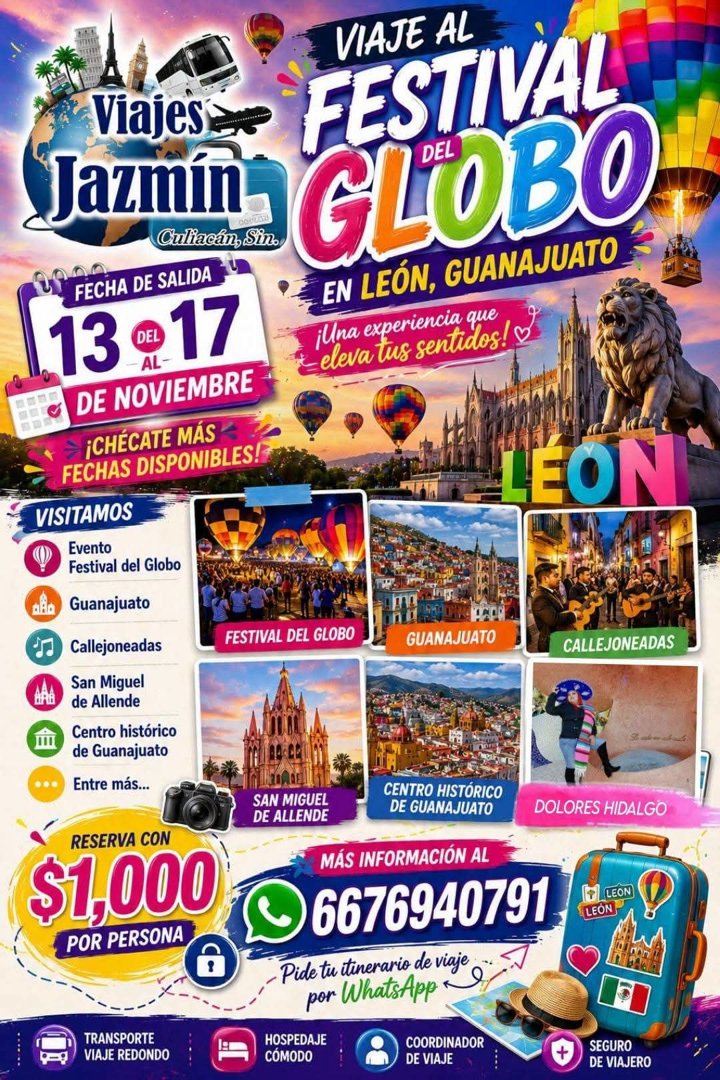 Anuncio de Viajes Jazmín: Viaje al Festival del Globo