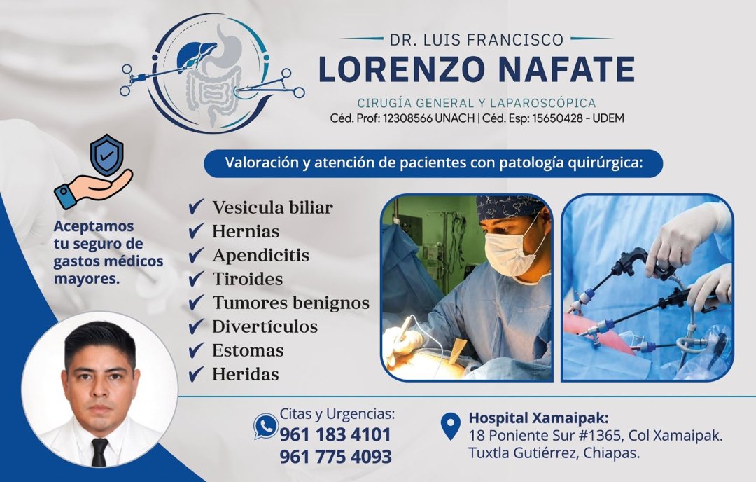 Anuncio de Dr Luis Lorenzo: Cirugía general y laparoscópica