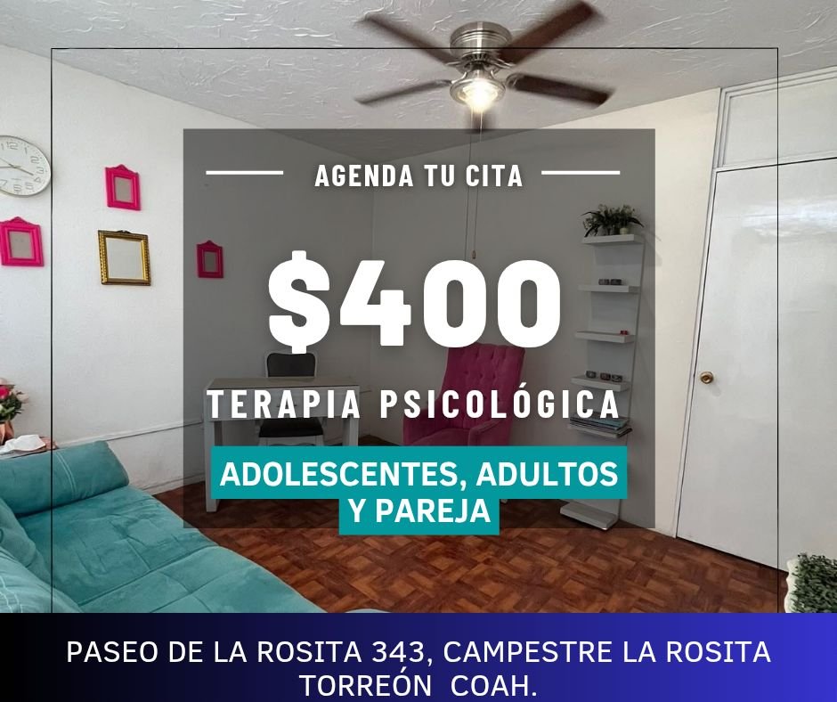Anuncio de Psicóloga Esmeralda Rodarte: Terapia psicológica