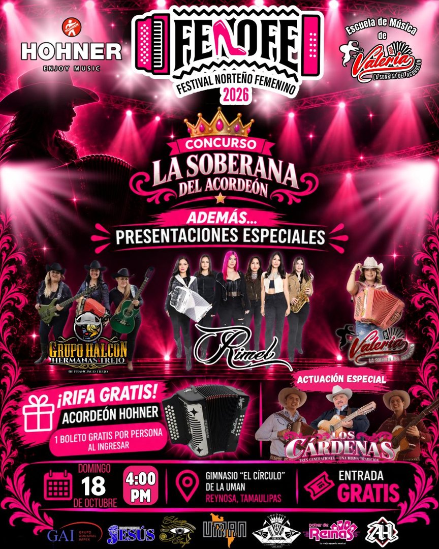Anuncio de Festival Norteño Femenino: Festival Norteño Femenino