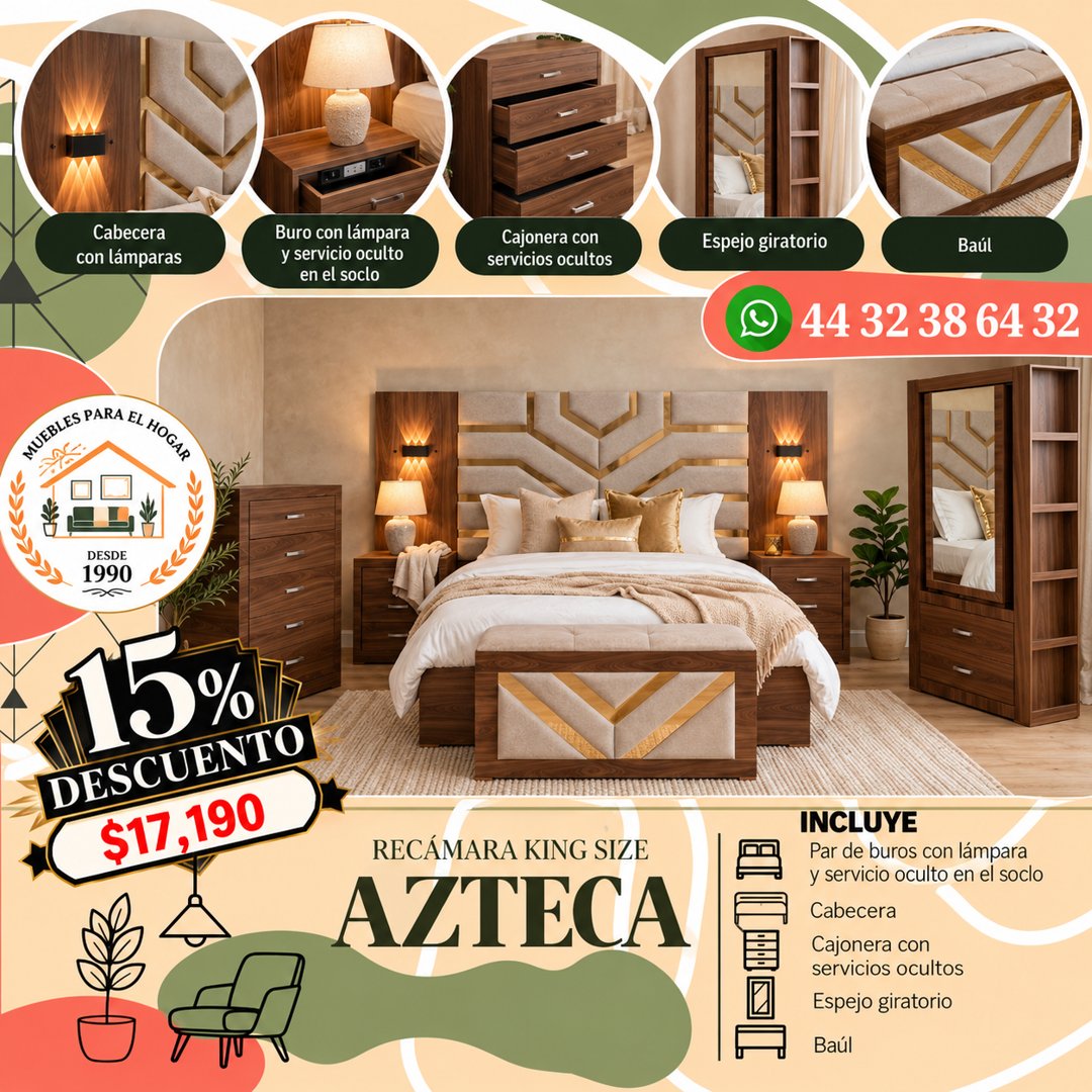 Anuncio de Muebles para El Hogar Edith Morelia: Recámara King Size